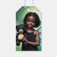 Pretty Little Fairy Girl with Teddy Bear Gift Tags