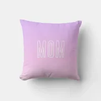 Pastel Pink And Lilac Mom Name  Throw Pillow