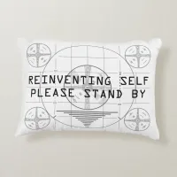Reinventing Self Funny with Test Pattern Accent Pillow