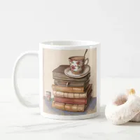 Old Antique Vintage Books and a Cup of Coffee