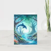 Dolphin Under the Sea Thank You Card