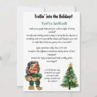 Cheeky Christmas Troll and Tree Delight  Invitation