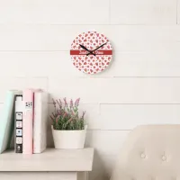 Valentine Hearts & Stars Pattern Wall Clock