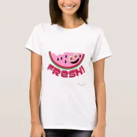 Fun Fresh Watermelon Slice Cartoon Design T-Shirt