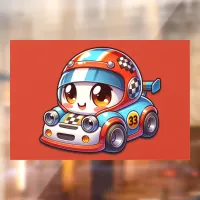 Cartoon Racing Car for boys | Window Cling