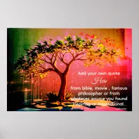 *~* AP81 Artistic Ethereal Calming Tree DIY Quote Poster