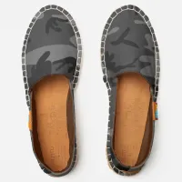 Military Gray Camouflage Abstract Pattern Espadrilles