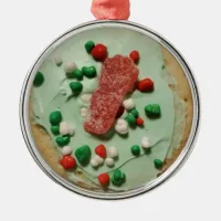 Frosted Christmas Sugar Cookie Candy Gummie Metal Ornament