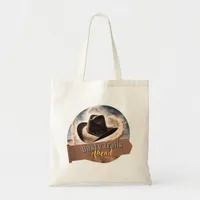 Dusty Trail Adventure - Cowboy Hat Graphic Tote Bag