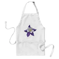 Purple and White Flower Adult Apron