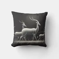 Serenity in Motion Antelope-Inspired Throw Pillow