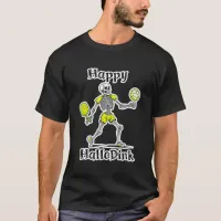 Happy Hallodink | Halloween and Pickleball Pun T-Shirt