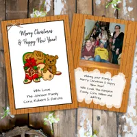 Personalized Photo and Cowboy Themed Christmas   Card