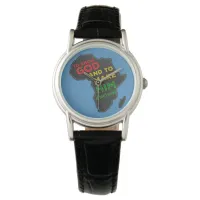Christian Missionary Map of Africa | Faux Felt Watch