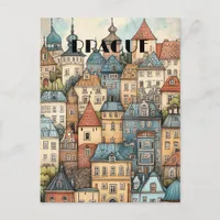 Travel to Prague Czech Republic Postcard