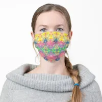 [Painter's Cloth] Pastel Fractal Tie-Dye Adult Cloth Face Mask