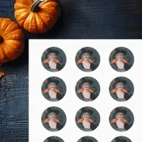 Vintage Witches Brew with Lobsters Classic Round Sticker