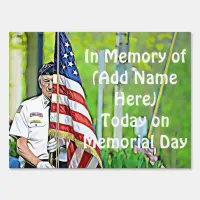 Personalized Memorial Memorial Flag Yard Sign