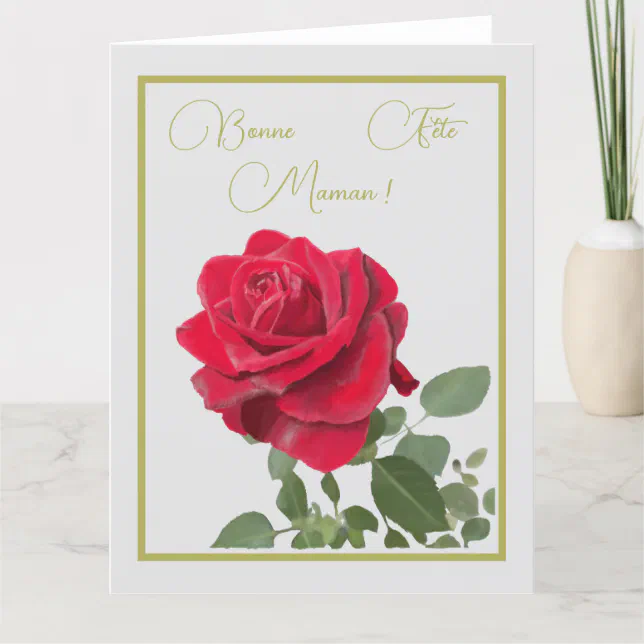 Red Rose - Mother's Day Card