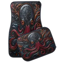 Intricate Octopus Design With Swirling Tentacles Car Floor Mat