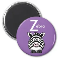 "Letter Z" is for Zebra Children's Alphabet Magnet