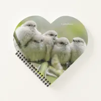 Heartwarming Cute Bushtits Songbirds Family Photo Notebook