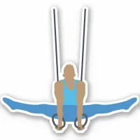 Gymnastics Male Gymnast on Rings Sticker