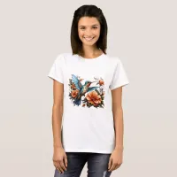 T-shirt with cute humming bird design