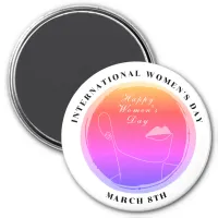 International Women's Day 8th March Colorful Magnet