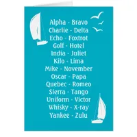 Phonetic Alphabet Blue Ships Captain Boating