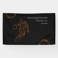 Orange black basketball weekend party champ banner