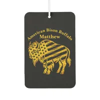 Patriotic Gold Bison Design Air Freshener