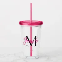 Create Your Own Personalized Monogram Acrylic Tumbler