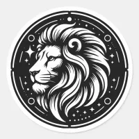 ... Lion Symbol  Classic Round Sticker