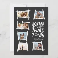 Rustic Frames White/Blk Love Is Hangin' ID1015 Holiday Card