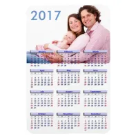 Cute Family Pic 2017 Mini Magnet Calendar