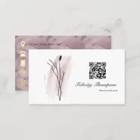 Trendy Brush Strokes Collage Business Card