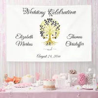 Golden Tree of Life Timeless Sophisticated Elegant Banner