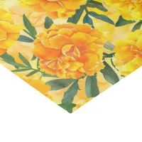 Watercolor Yellow and Orange Marigold Type Flowers Tissue Paper