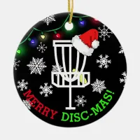 Merry Disk-Mas Funny Disk Golf Christmas Ceramic Ornament