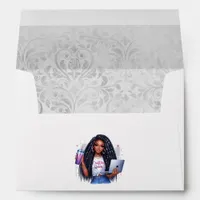 Empowered Crafting Queen African American Design Envelope