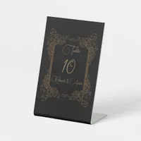 Vintage Romantic Steampunk Fairytale Table Number Pedestal Sign