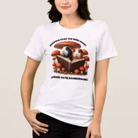 Funny Guinea Pigs Reading Under Red Mushrooms Tri-Blend Shirt