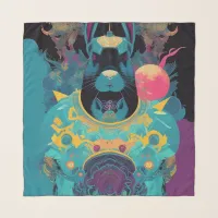 Colorful Year of the Rabbit 08 AI Art Scarf