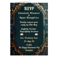 Luxurious Floral Wedding Invitation Suite