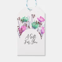 Trendy Modern Floral botanical Gift Tags