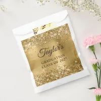 Glittery Gold Foil Graduation Favor Bag