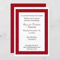 red white classy Corporate party Invitation