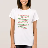 EDITABLE Sentence Types of Christmas Carols T-Shirt