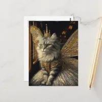 Fairy cat on the Train Postcard